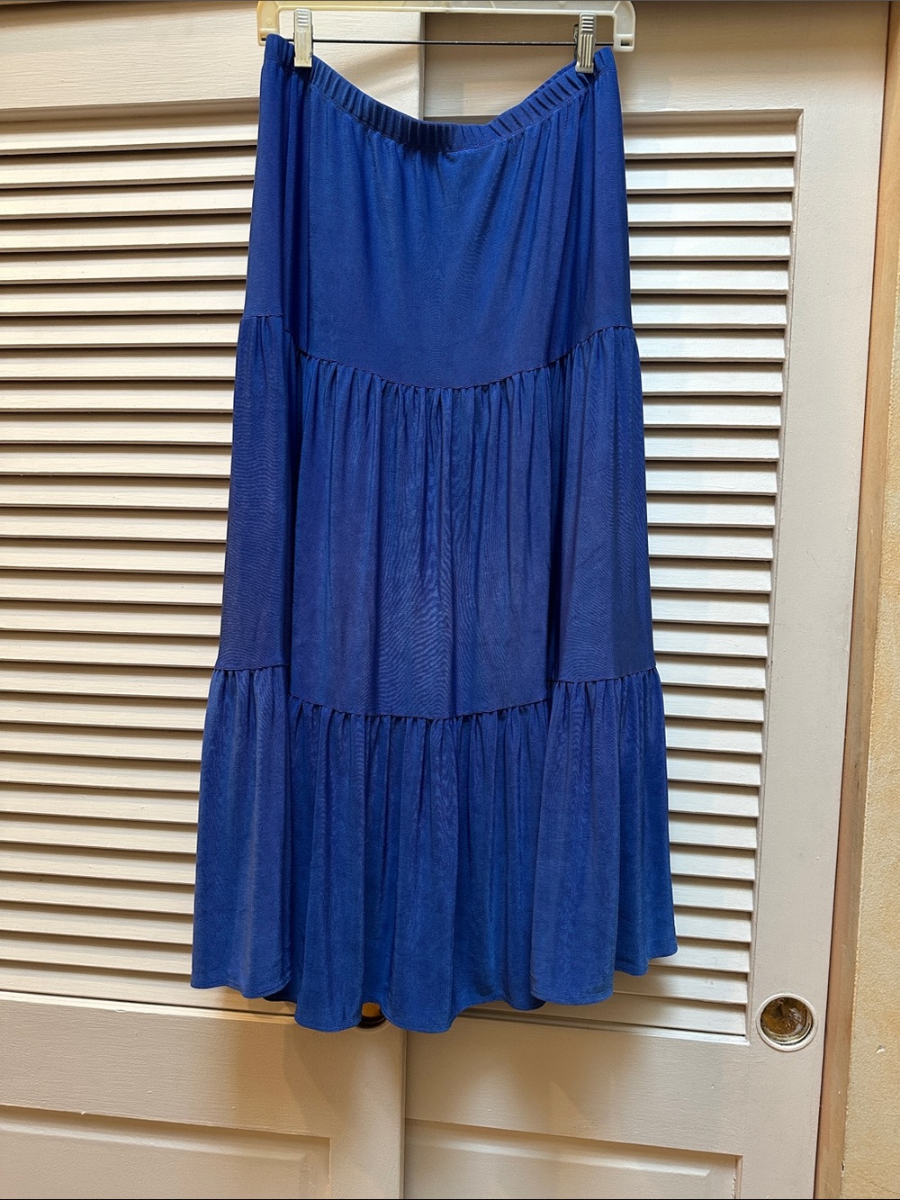 Slinky Brand Royal Blue Tiered Maxi Skirt - Picture 2 of 3